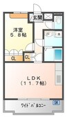 ファミリアーナ 1LDKの間取り