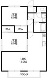 住感シリーズFタイプ 2LDKの間取り