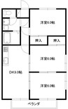 住感シリーズFタイプ 3DKの間取り