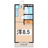 レジデンスピュア 1Kの間取り