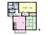 ヴェルドミールＢ 2DKの間取り