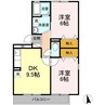 セジュール豊丘D 2DKの間取り