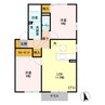 コートレザン　C 2LDKの間取り
