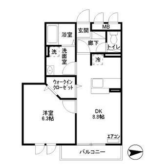間取図 デュオコート酒折　壱番館