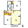 コートレザン　D 2LDKの間取り
