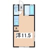 カーサ下於曽 1Rの間取り