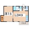古家アパート 1LDKの間取り