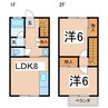 古家アパート 2LDKの間取り