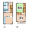 メゾンニシムロＡ 2LDKの間取り