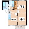 パープルメゾン 2DKの間取り