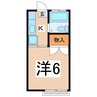 メゾントガワ 1Kの間取り