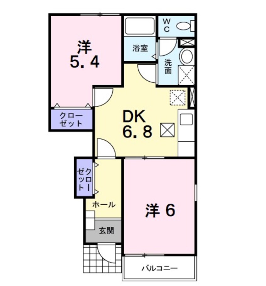 間取図 プリエール・アサヒＡ