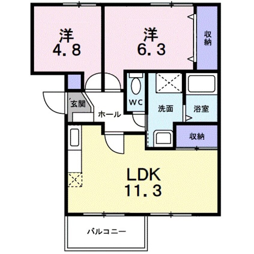 間取図 ヴィラージュ英