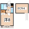 メープルハウスサンリバー 1Kの間取り
