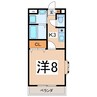 ケイズガーデン 1Kの間取り
