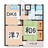 ハイツ島田 2DKの間取り