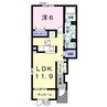 ベルソレイユ・ＵＤ 1LDKの間取り