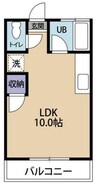 アンリバー甲府 1Rの間取り