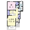 ラ・ルーチェ　II 1LDKの間取り
