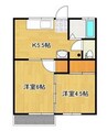 コーポナルセ 2Kの間取り