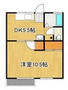 コーポナルセ 1DKの間取り