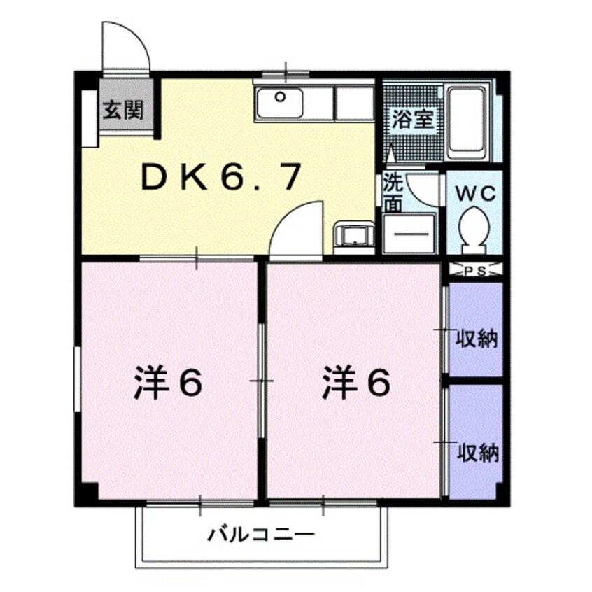 間取図 グリーンビレッジＡ