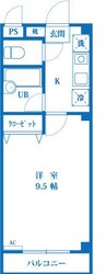 ファミーユよもぎB棟 1Kの間取り