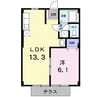 第一常磐荘 1LDKの間取り