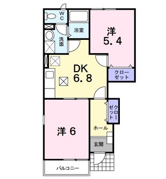間取図 ベルディ春日居Ａ