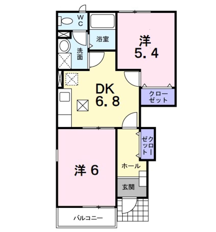 間取図 ベルディ春日居Ａ
