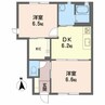 モダンヴィレッジ 2DKの間取り
