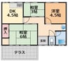 花の町住宅 3Kの間取り