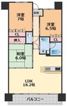 サーパス宮西 3LDKの間取り