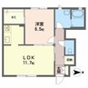 コンフォート A棟 1LDKの間取り