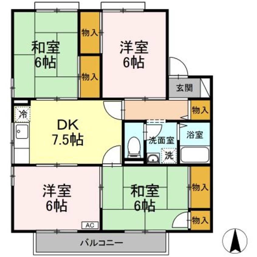 間取図 セジュールいくし