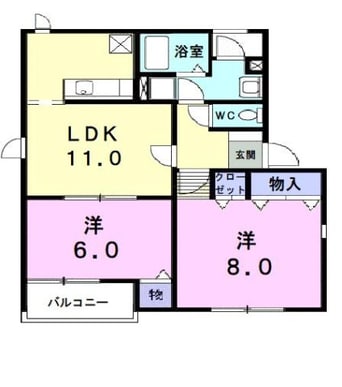 間取図 パルテノン吉藤Ｃ