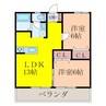ソレイユ中央 2LDKの間取り