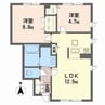 クレアガーデンA棟 2LDKの間取り