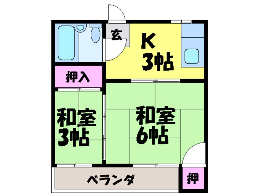 間取図 第二松岡ハイツ