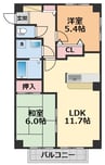 フォブール花 2LDKの間取り