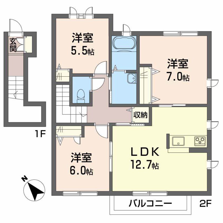 間取図 ブランシェ菜の花　A棟