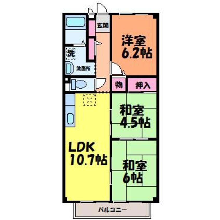 間取図 フォブール三神