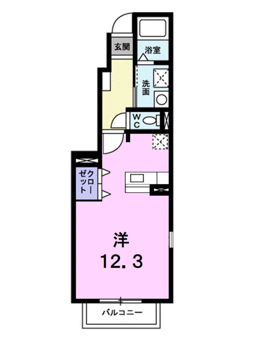 間取図 ボヌール・Ｋ　Ｂ