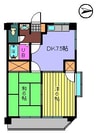 カーサみやび 2DKの間取り
