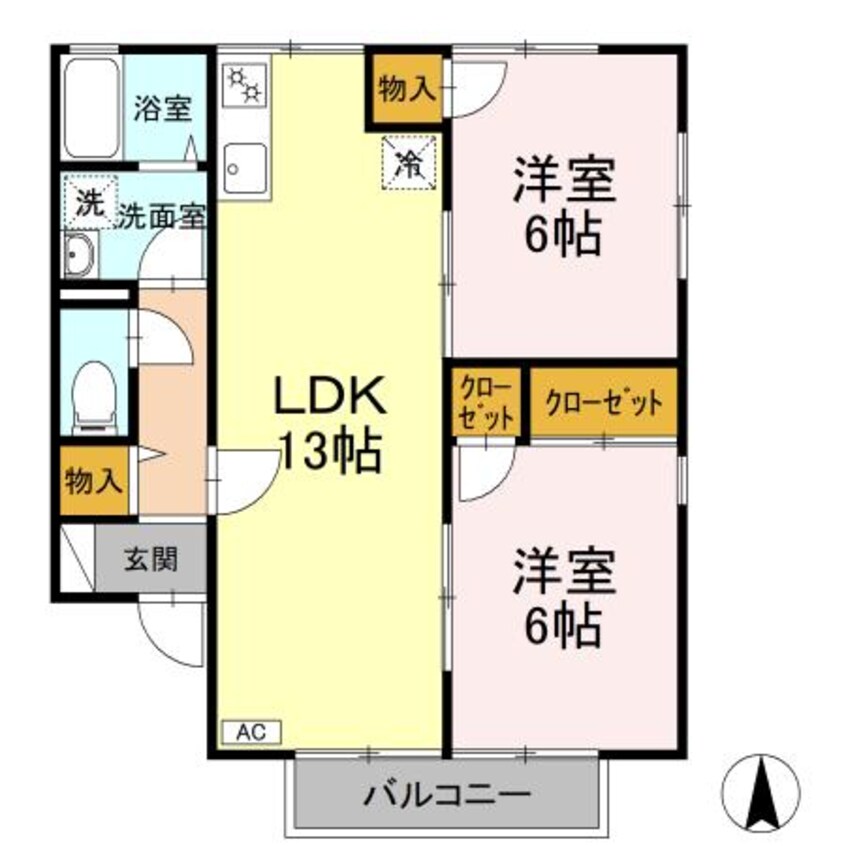 間取図 セジュール永木　Ａ・Ｂ・Ｃ・Ｄ棟