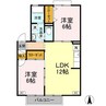 ライブリーハイム　ミーサA・B・C 2LDKの間取り