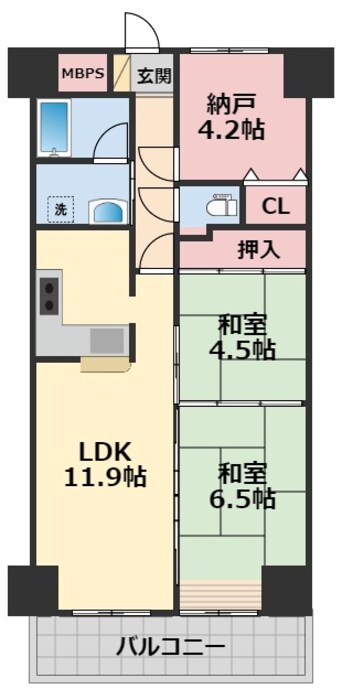 間取図 ライオンズマンション道後公園第2