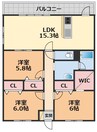 エリヴェール道後・ 3LDKの間取り