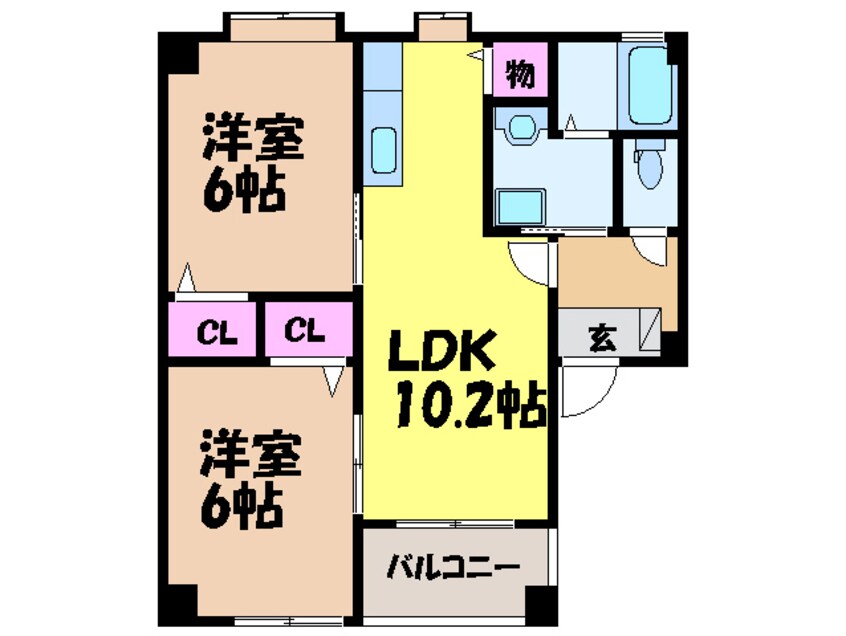 間取図 アヴェーク土居田