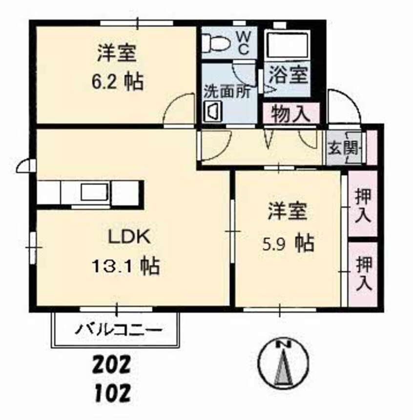 間取図 ウエストフィールドＡ棟